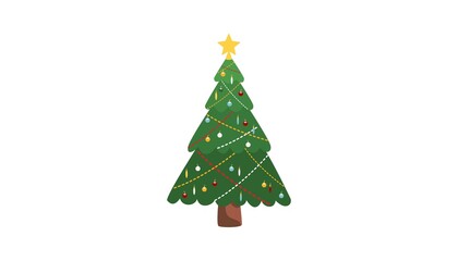 Christmas tree. Christmas tree icon. New Year celebration 2022. Vector.