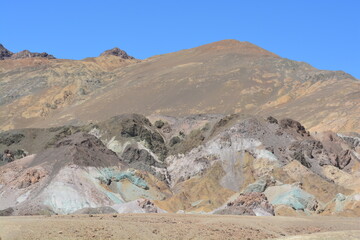 Artists Palette - a beautiful display of multicolored rocks in Death Valley National Park, California, USA. 