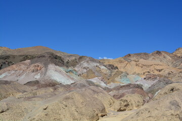 Artists Palette - a beautiful display of multicolored rocks in Death Valley National Park, California, USA. 