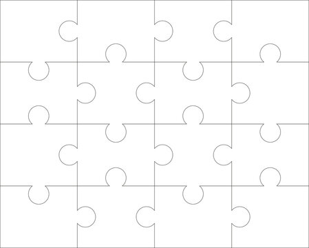 Linear puzzle game. vector illustration