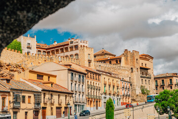 landscape and view of the city of segovia, spain