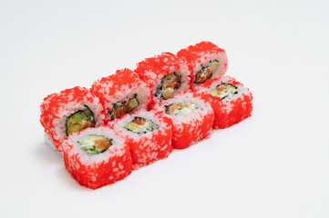 Sushi Roll on a white background