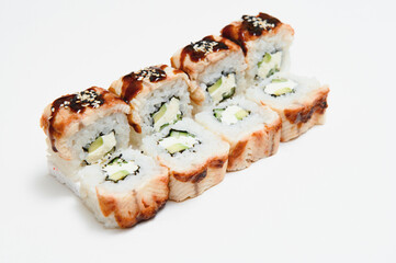 Sushi roll, isolated on white