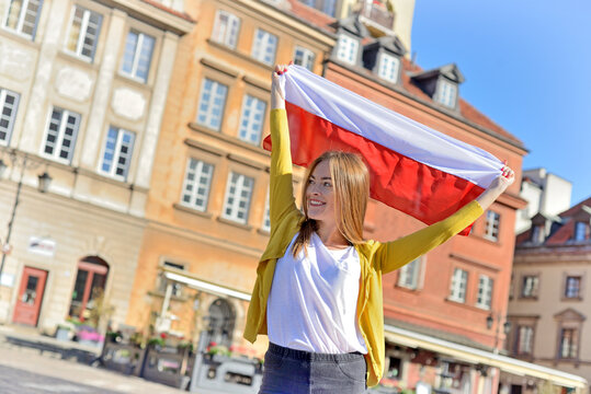 Girl in the city - Warsaw, Poland	
