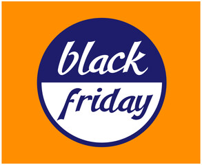 Black Friday Design Vector day 29 November Holiday marketing abstract Sale Purple And White illustration with Orange background