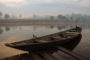 Boat on the Amazon. - Powered by Adobe
