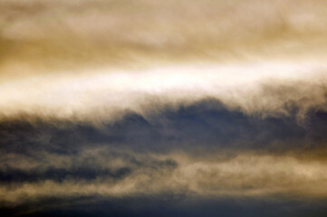 incredible sky with orange clouds