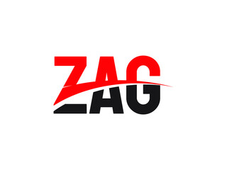 ZAG Letter Initial Logo Design Vector Illustration