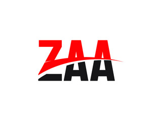 ZAA Letter Initial Logo Design Vector Illustration