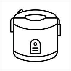rice cooker icon vector. electric appliances vector illustration on white background