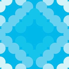 blue abstraction consisting of circles. seamless print from circles. vector abstraction
