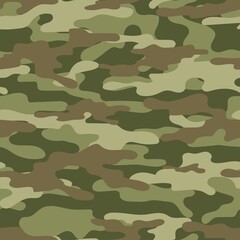 Fototapeta premium military camouflage. green vector seamless print. army camouflage for clothing or printing