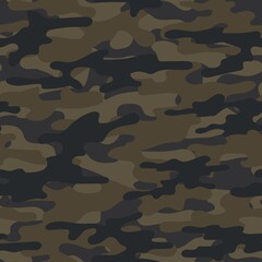 Fototapeta premium brown military camouflage. vector seamless print. army camouflage for clothing or printing