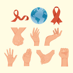 world aids day icons
