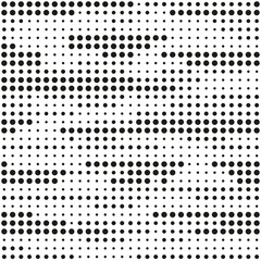 seamless print abstraction from krgs of different shapes. black circles on a white background. mesh of circles for clothing or print or background © keni