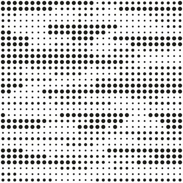 seamless print abstraction from krgs of different shapes. black circles on a white background. mesh of circles for clothing or print or background
