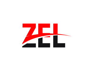 ZEL Letter Initial Logo Design Vector Illustration - obrazy, fototapety, plakaty