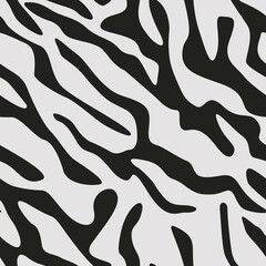 black and white stripes abstraction. seamless zebra print. for clothes or printing			