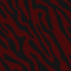black and dark red stripes abstraction. seamless zebra print. for clothes or printing			