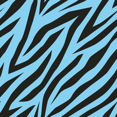 blue zebra stripes seamless pattern print. vector print for clothes or print