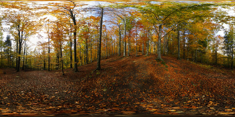 Beskid Mountains in the autumn HDRI Panorama