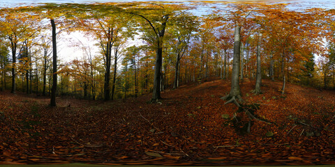 Beskid Mountains in the autumn HDRI Panorama