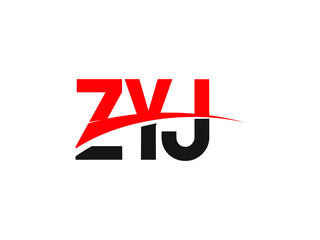 ZYJ Letter Initial Logo Design Vector Illustration