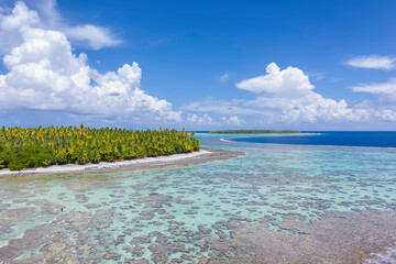 Aerial view of Tetiaroa atoll