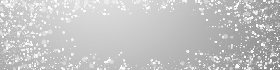 Magic stars Christmas background. Subtle flying sn