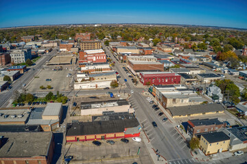 Aerial View of the Omaha Suburb of Fremont, Nebraska