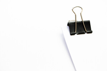 Naklejka premium Black bull binder clip for office and schools.