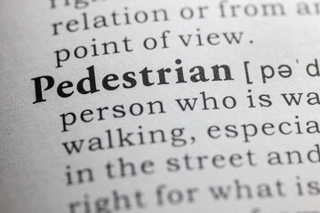 Dictionary definition of pedestrian
