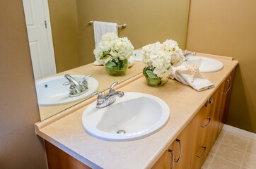 Fragment of a luxury bathroom
