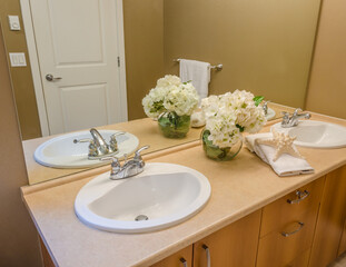 Fragment of a luxury bathroom