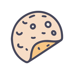 tortilla color vector doodle simple icon design