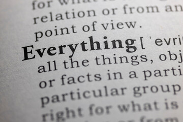 Dictionary definition of everything - obrazy, fototapety, plakaty