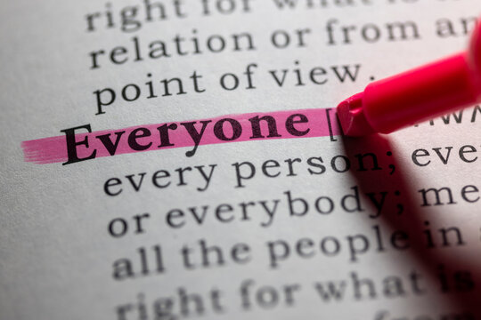 Dictionary definition of everyone