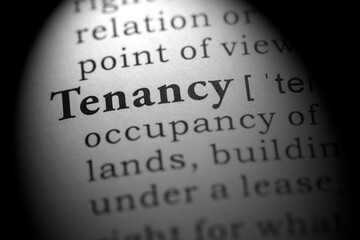 Dictionary definition of tenancy