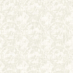 Obraz premium Light gray tonal linen texture. Soft furnishing light burlap cover. Neutral beach wedding background. Coastal cottage fabric textile with irregular woven style. High quality raster jpg swatch.