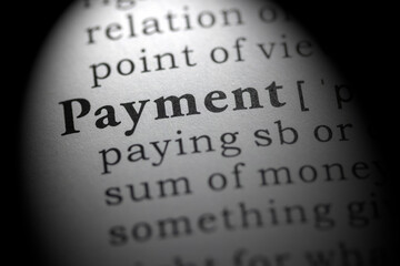 Dictionary definition of payment