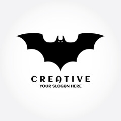 bat silhouette logo icon concept