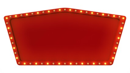 Frame and color light on white background. 3d rendering