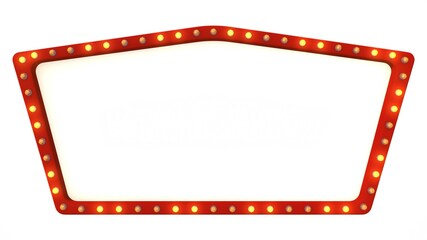 Frame and color light on white background. 3d rendering