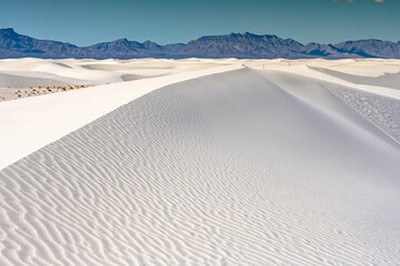 Trail Through White Sands Leads Toward The Missile Base and San Andres Mountains
