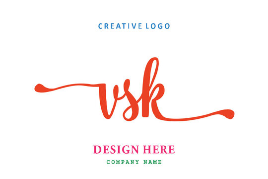 VSK lettering logo is simple, easy to understand and authoritative