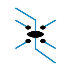 Communication connection vector icon illustration