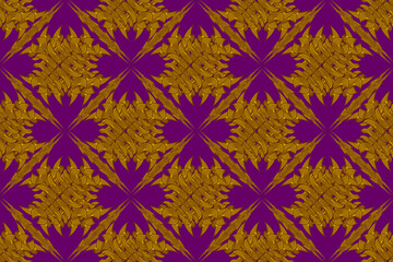 seamless pattern, fabric pattern, baroque background, rococo, victorian, renaissance dress style, chic gold vintage pattern, elegant abstract pattern wallpaper ,Purple background illustration