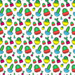 Seamless Cactus texture background. abstract design.