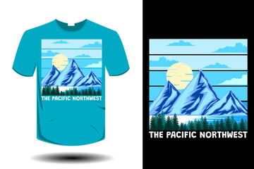 the pacific northwest mockup retro vintage design