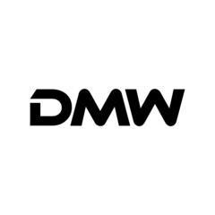 DMW letter logo design with white background in illustrator, vector logo modern alphabet font overlap style. calligraphy designs for logo, Poster, Invitation, etc.